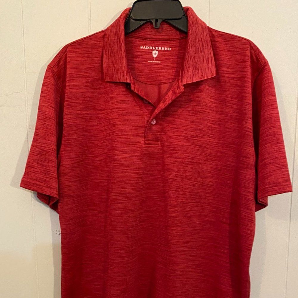 Saddlebred Short Sleeve Callard Polo Men Shirt Size L